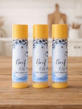 Beef Tallow Chapstick 3 Ingredient moisturizing Handmade By Me